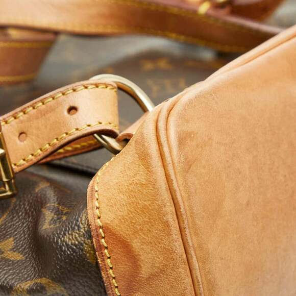 LOUIS VUITTON Authentic Brown Monogram Leather Backpack